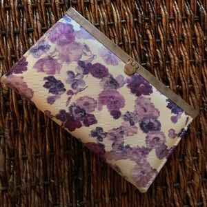Purple Flower Print Clutch
